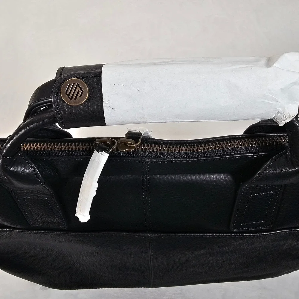 Johnston & Murphy Briefcase Mens Leather Laptop Business Bag Black‎ OS